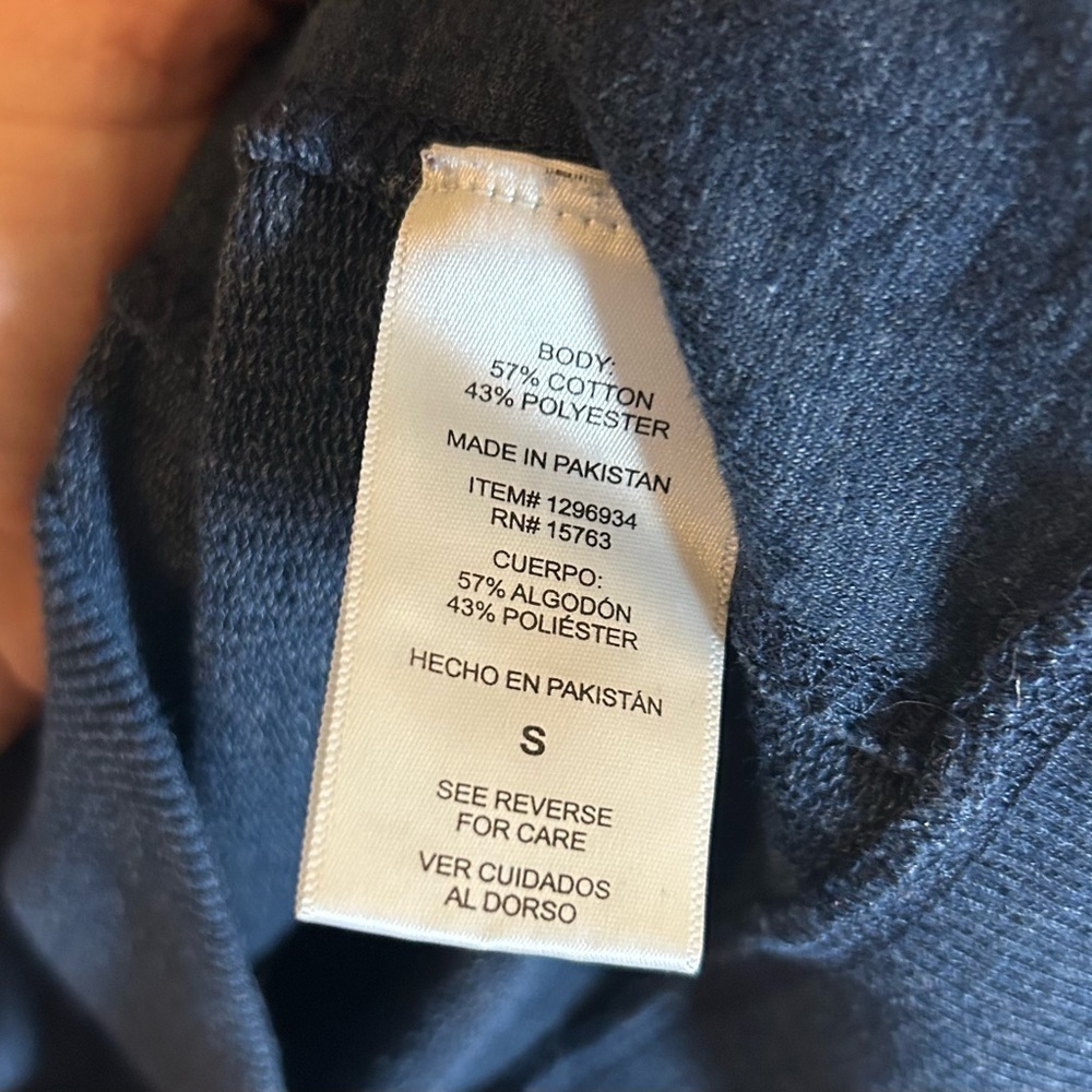 Champion French Terry Pullover Crewneck Sweatshirt Mens Size S Blue Authentic - Picture 6 of 7
